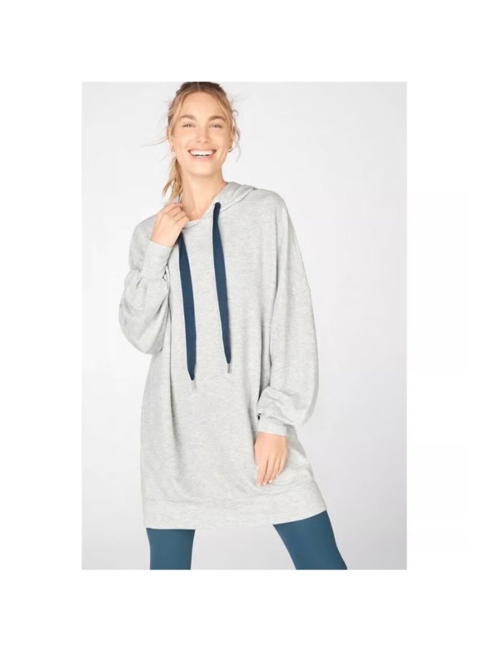 FABLETICS Tatiana Gray Hoodie Dress Size Medium NEW NWT